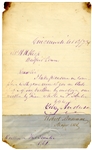 Major Anderson Fort Sumter Signature With Provenance From His Brother