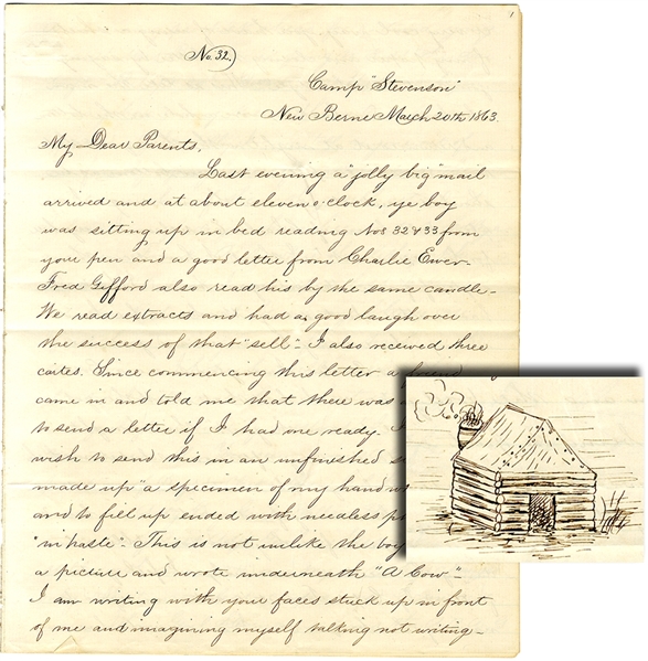 The Mass Soldier Sketches in His Letter