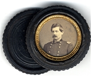 Very Rare Round “Oreo” Photo Case With The General