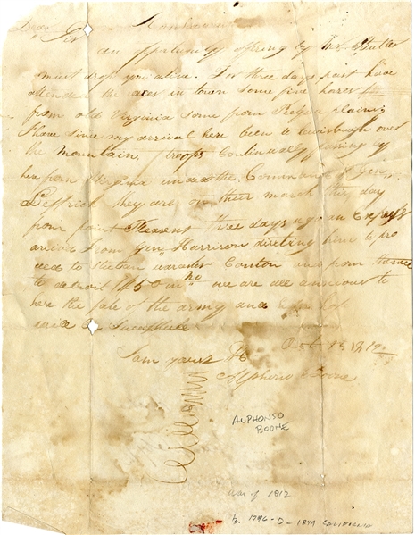 Daniel Boone’s Grandson Writes of Detroit - War of 1812