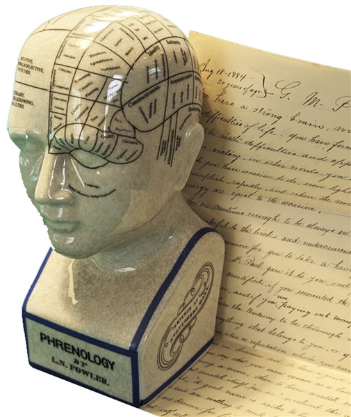 Fowler “Reads” This Man’s Head - An Actual “Phrenological Reading” In Fowler’s Hand