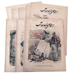 1880s - 1890s Eight Complete Issues of Judge Magazines