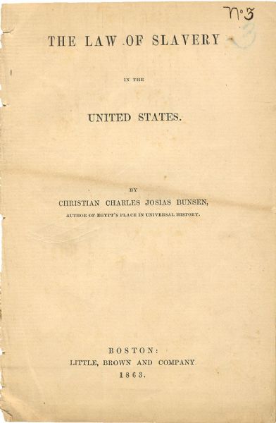 The Law of Slavery in the United States