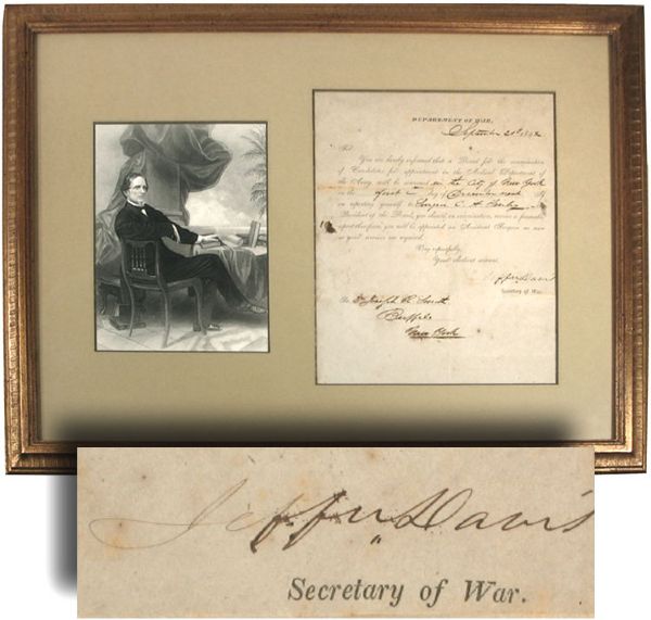 Jefferson Davis Signed Document