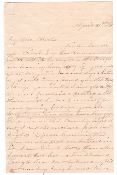 A Confederate Woman On The Commencement Of The War