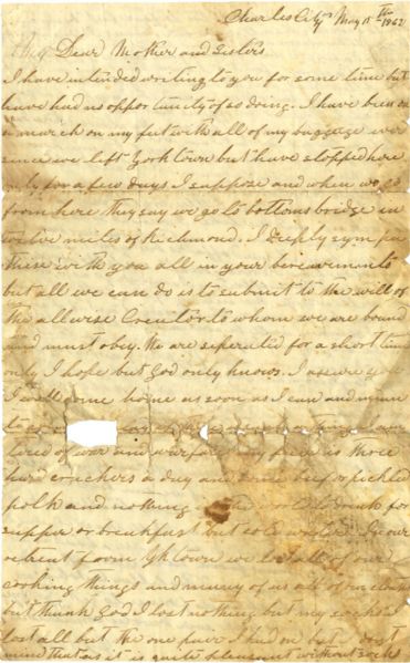 Hanover Light Artillery Letter on the Retreat from Yorktown