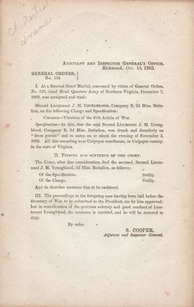 Four Confederate General Orders