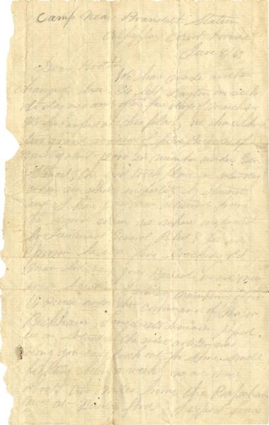 Ashby’s Horse Light Artillery Letter at the Outset of the Gettysburg Campaign of a Review by Generals Stuart and Lee