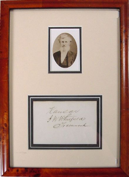 General John Whitfield Autograph