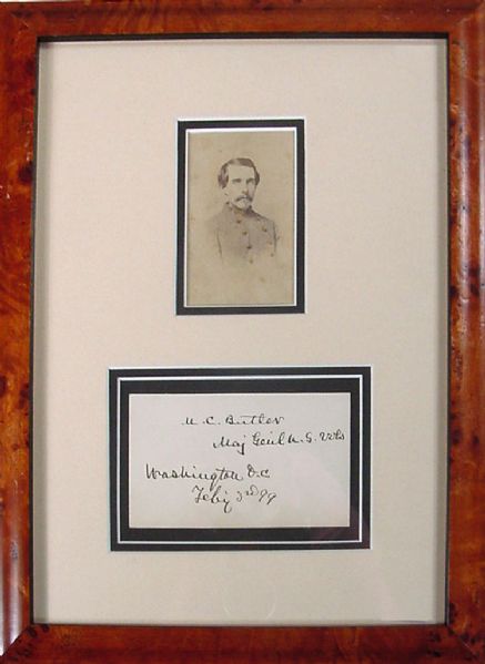General Matthew C. Butler CDV & Autograph