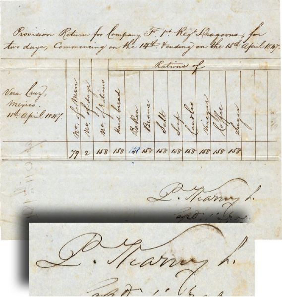 General Phil Kearny Signed Document