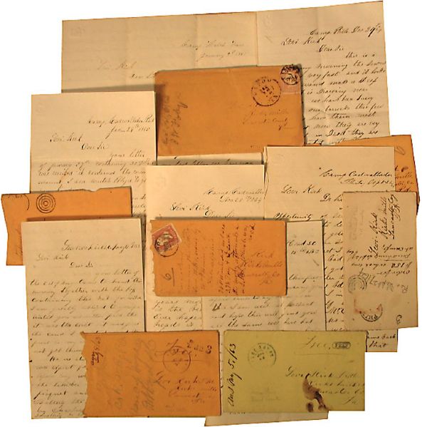 97th Pennsylvania Letter Group with Good Content  “...I was out to see the African regiment yesterday, they are encamped about a mile from where we are.  It looked a little odd to see them dress up i
