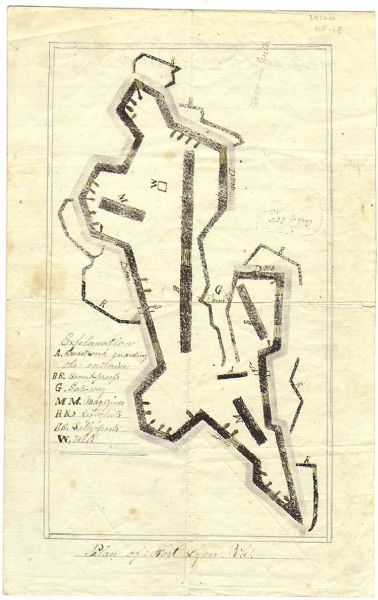 Map of Fort Lyon by Member of the 26th New York