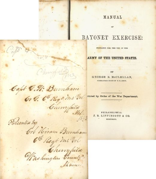 Brig. Gen. Hiram Burnham Presents His Brother With A Military Manual
