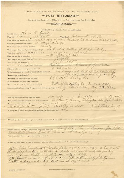 1st Rhode Island Service Record