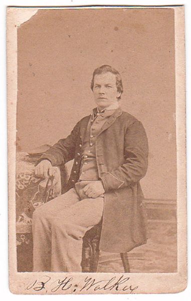Carte Signed by WIA 22nd Massachusetts Soldier