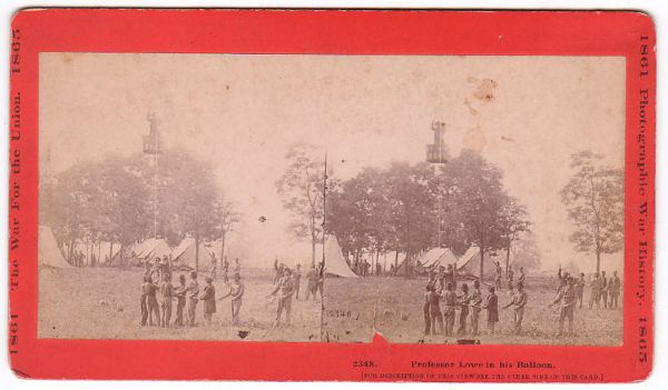 Stereoview of Professor Lowe's Balloon