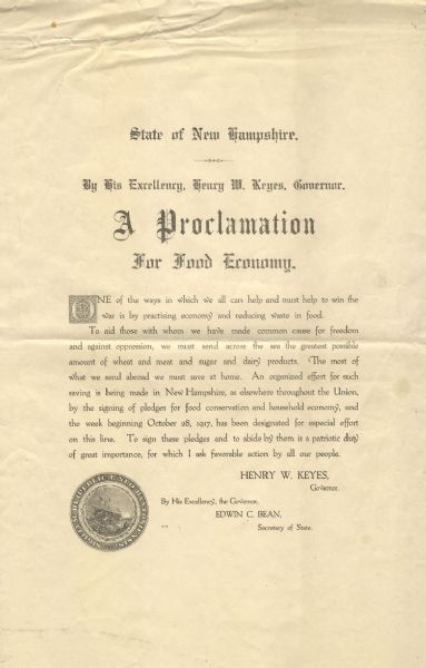 WWI Broadside