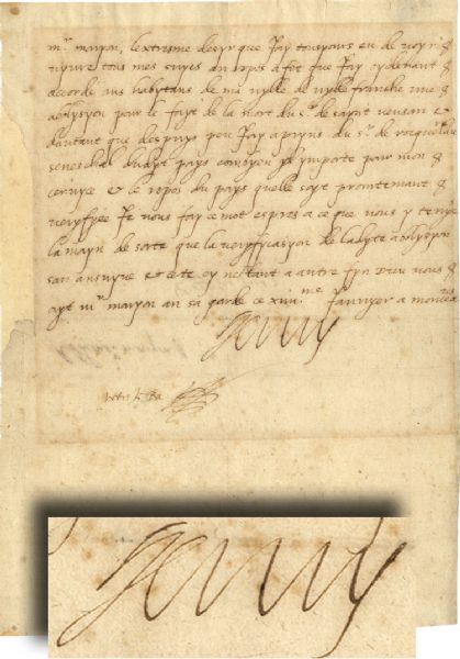 King Henry IV Autograph Letter Signed