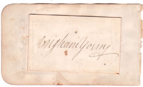 Brigham Young Signed Card