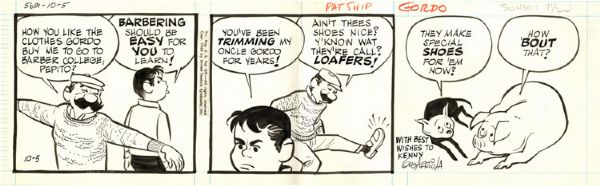 Original Gus Arriola Cartoon of Gordo