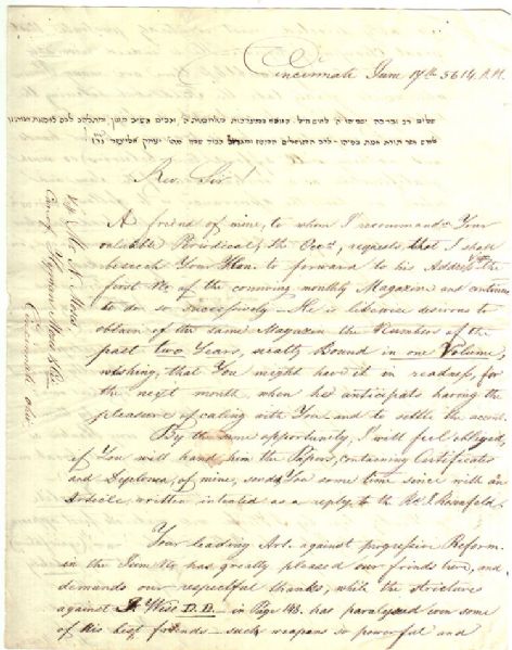 Was he ever antagonistic towards Rabbi Isaac Wise and Reform Judaism…and not afraid to say it!  