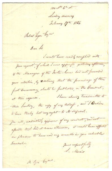 Sabato Morais Letter