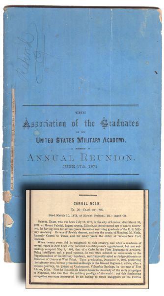 An heroic Jewish U.S. Army officer and graduate of West Point class of 1807!