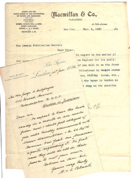 About to publish the monumental work of the famous scholar and Rabbi Solomon Schechter. 