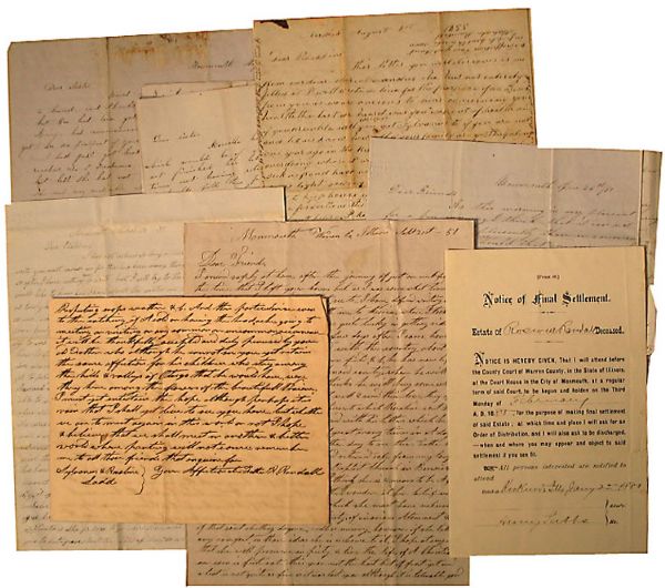 Mid 19th Century Illinois Letter Grouping