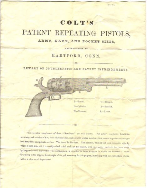 Colt Revolver Broadside
