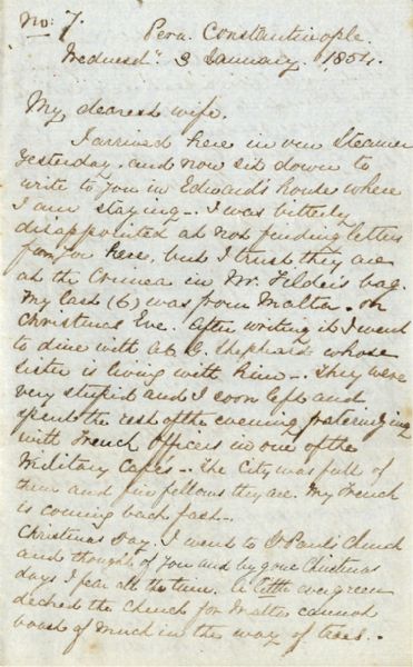 1854 Letter from Peru