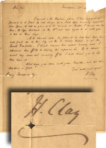 Henry Clay Autograph Letter Signed