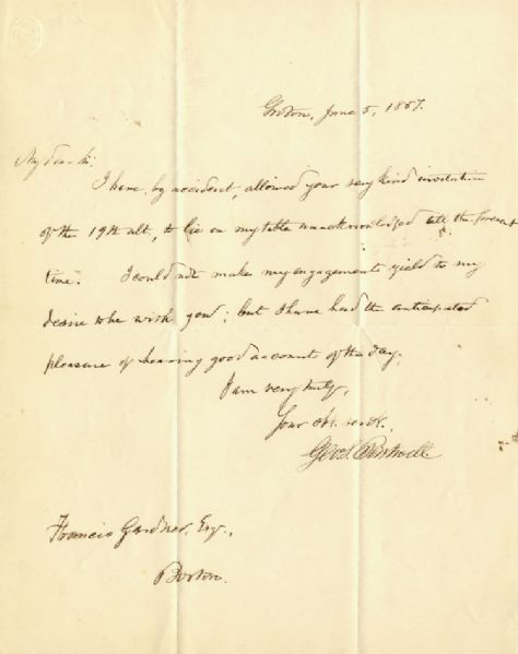 George Boutwell Autograph Letter Signed