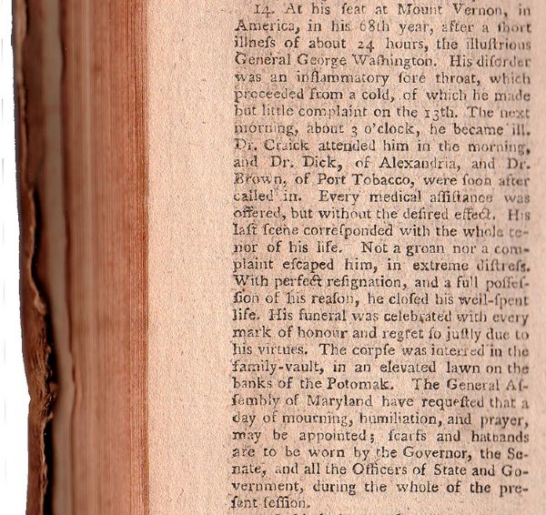 The Death of George Washington