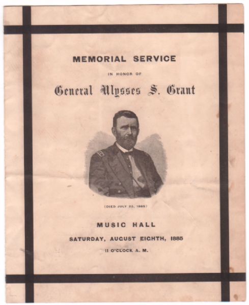 Grant Memorial Program. 