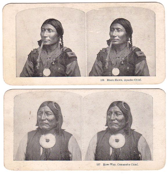 Stereoviews of Mow-Way & Black Hawk