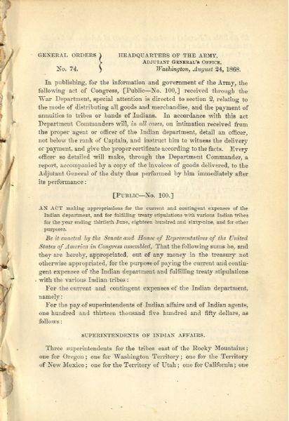 Treaty Payments to Indian Tribes