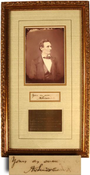 Abraham Lincoln Cut Signature
