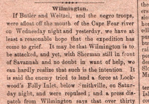 Yankee Fllet Off Wilmington