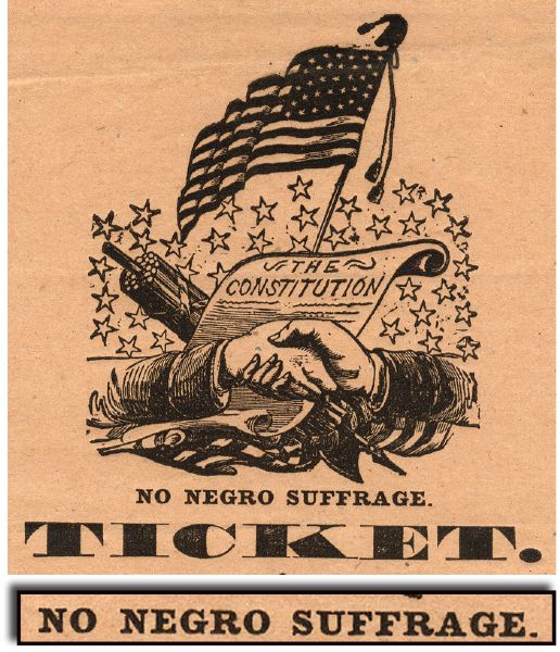 Ohio Democratics Do Not Want The 14th Amendment Ratified - “No Negro Suffrage”