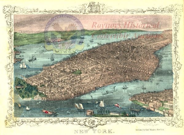 Charles Magnus Bird's Eye View of Manhattan