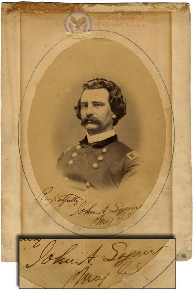 Large Format War Date Signed Photo, General Logan