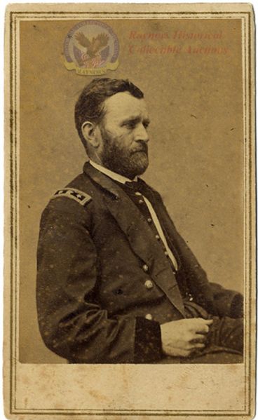 CDV with Mathew Brady Portrait of U. S. Grant