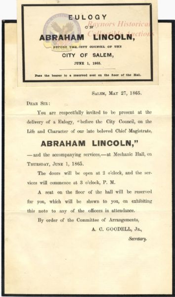 Salem Mourns Abraham Lincoln