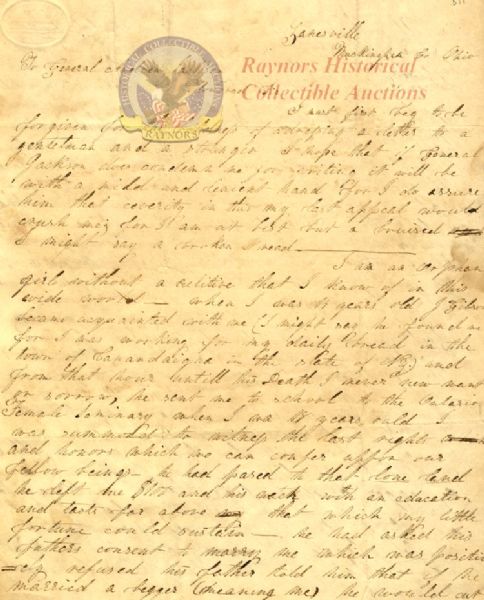 An Ohio Girl Writes to Andrew Jackson