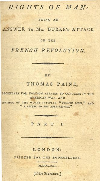 Rare Copy of Thomas Paine's Rights of Man 