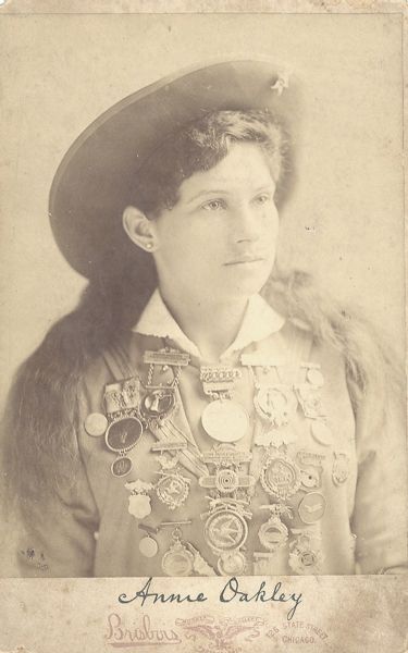 Annie Oakley Cabinet Card With Facsimile Signature