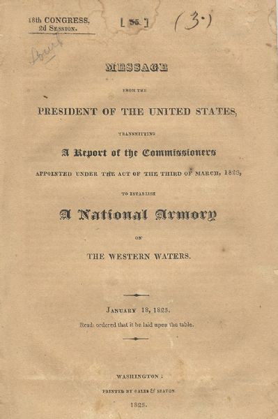 A National Armory on the Ohio River - with Good Content on the Manufacture of Early U.S. Muskets, Tools Used, Procedures, etc.