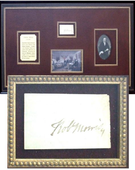 Lot Detail - Robert Morris Framed Signature